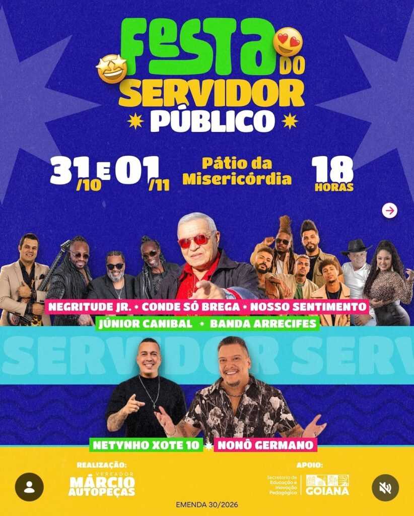 Emenda impositiva de Márcio Auto Peças viabiliza Festa do Servidor Público com dois dias de shows em Goiana